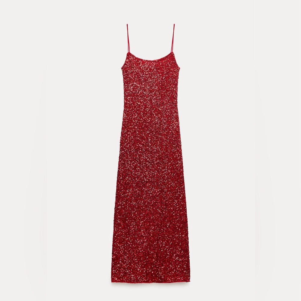 Sequin Red Dress Zara Woman (worn once)